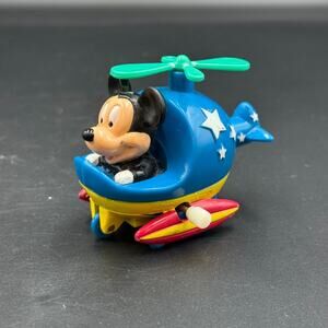 Vintage Disney Mickey Mouse Helicopter Toy Wind Up